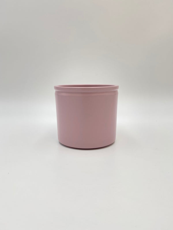 Eta Ceramic Plant Pot, Mat Pink, D14cm