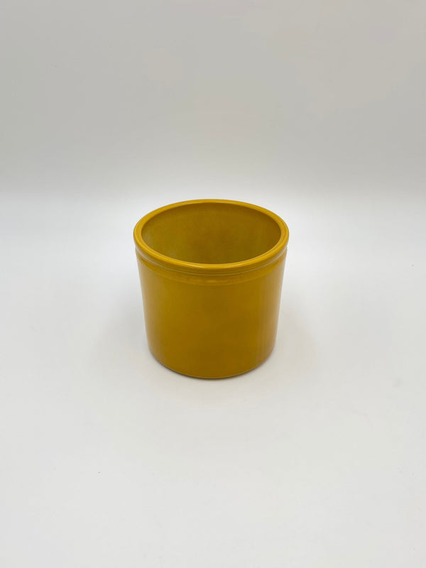 Eta Ceramic Plant Pot, Mustard, D14cm