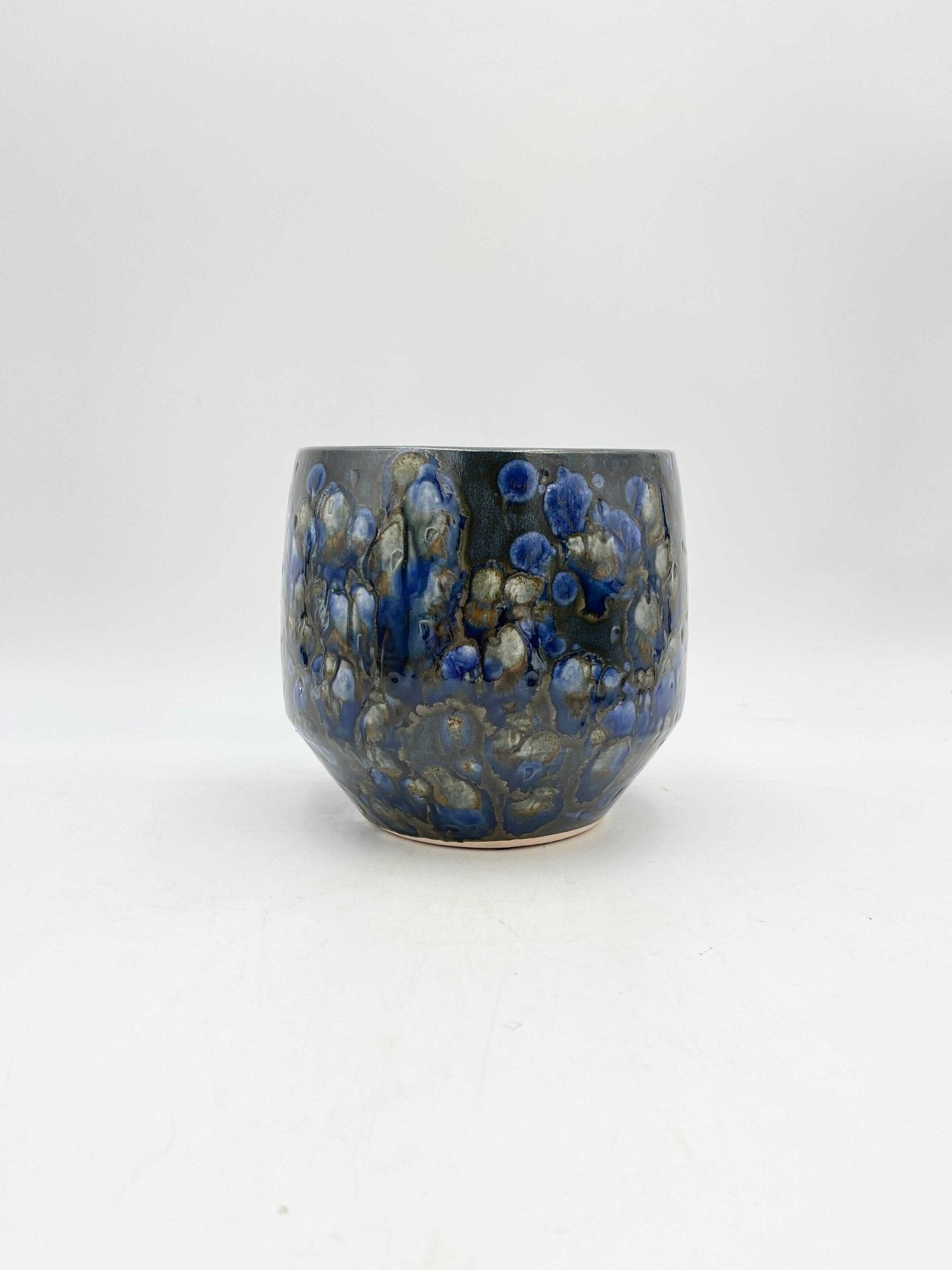 Harris Handmade, Retro Ceramic Pots, Blue, House Plant Pot in Multiple Sizes