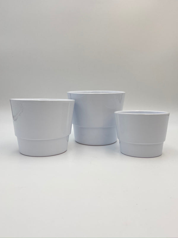 Henna Ceramic Plant Pots, White
