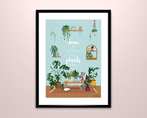 Houseplant Print, A3, A4, A6 Size, Plant Wall Art