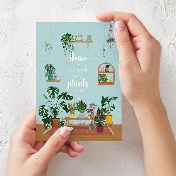 Houseplant Print, A6, Greeting Card