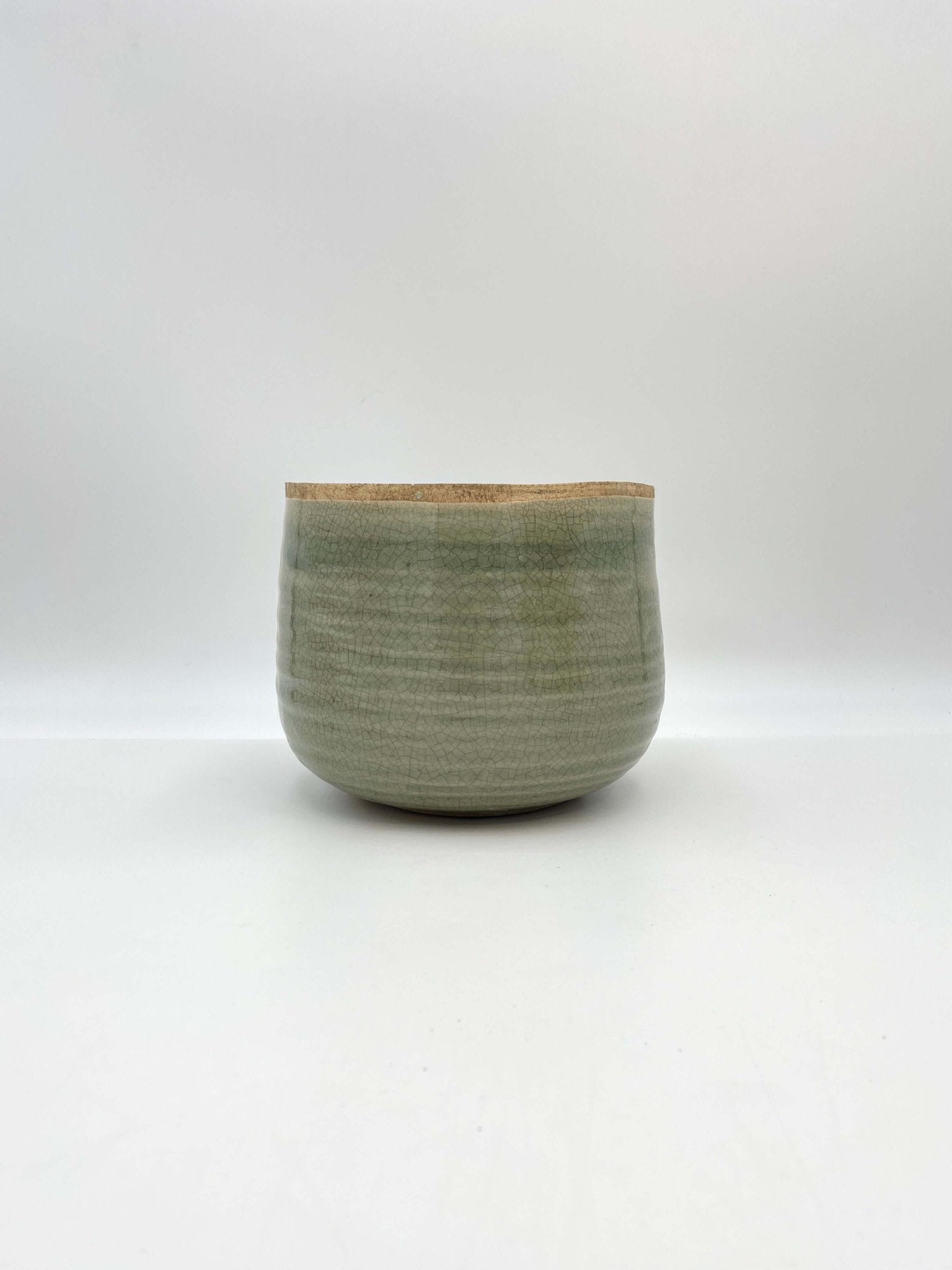 Iris Ceramic Plant Pots, Mint, Houseplant Pot in Multiple Sizes