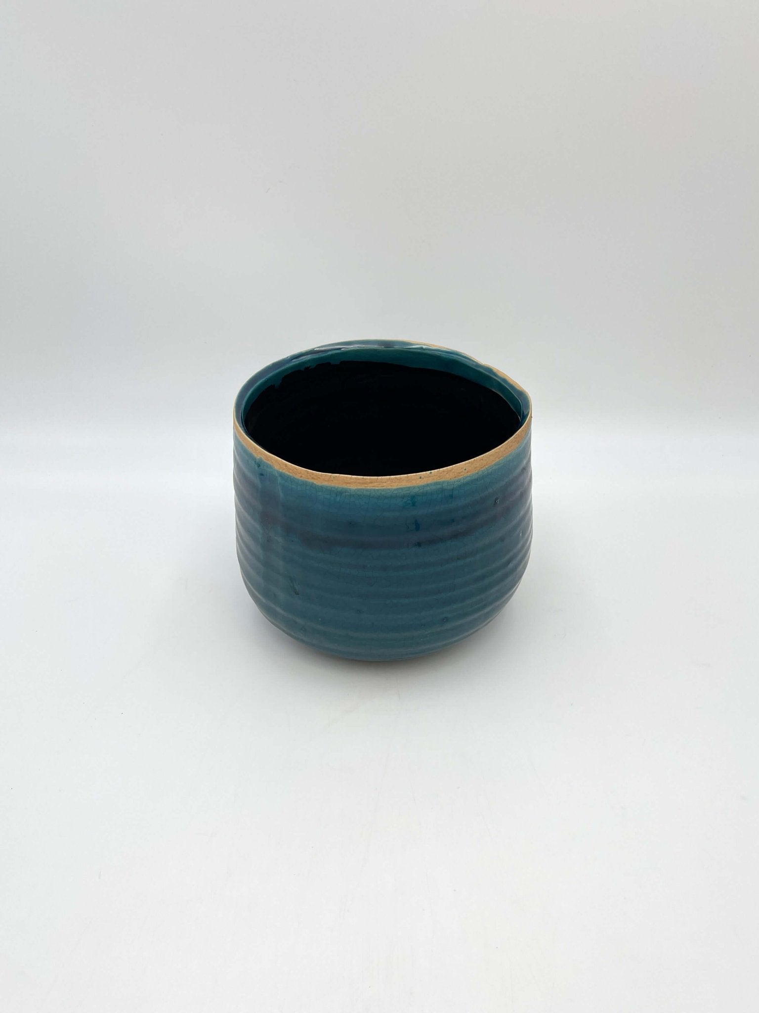 Iris Plant Pots, Turquoise, Handmade Houseplant Pot in Multiple Sizes