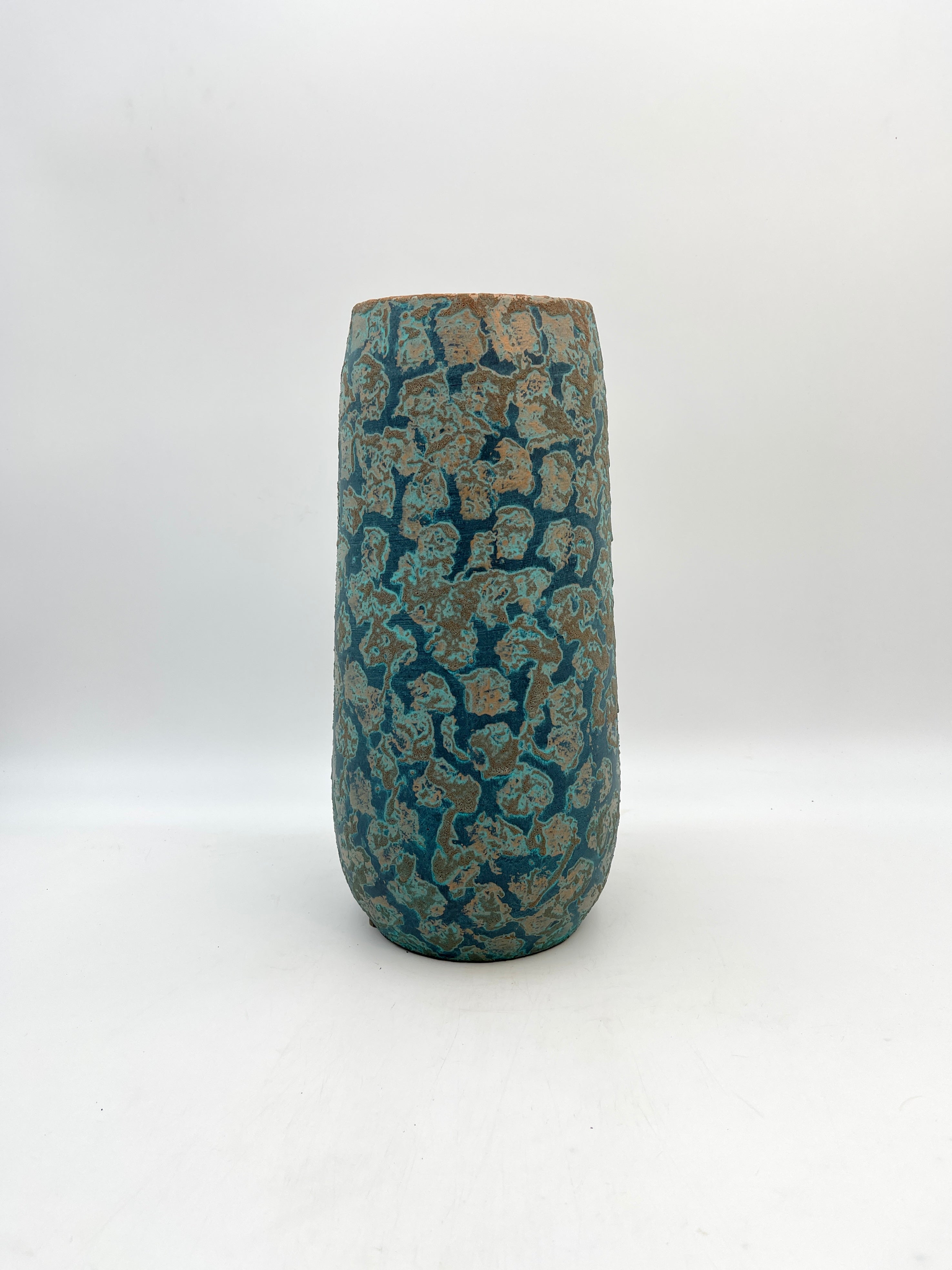 Islay Handmade Blue Turquoise, Clemente Vase Copper, H35cm