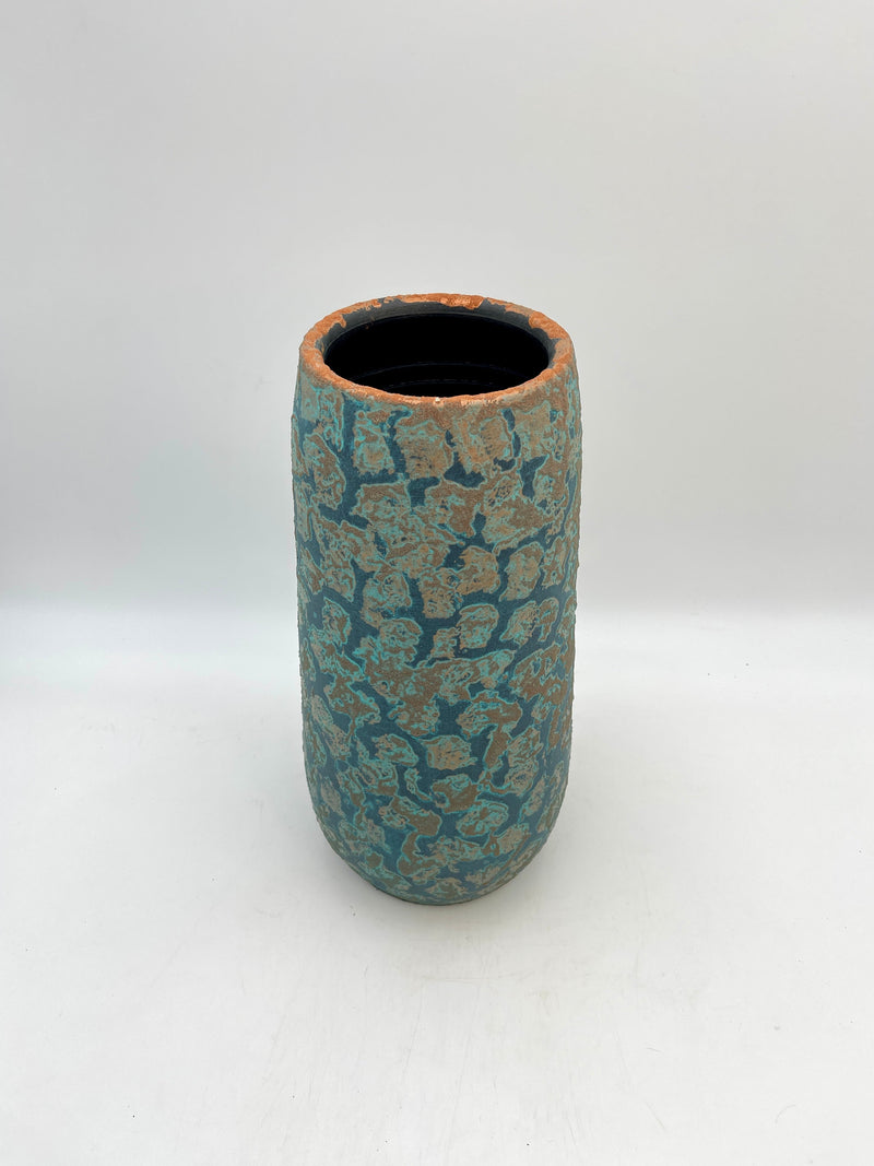 Islay Handmade Blue Turquoise, Clemente Vase Copper, H35cm