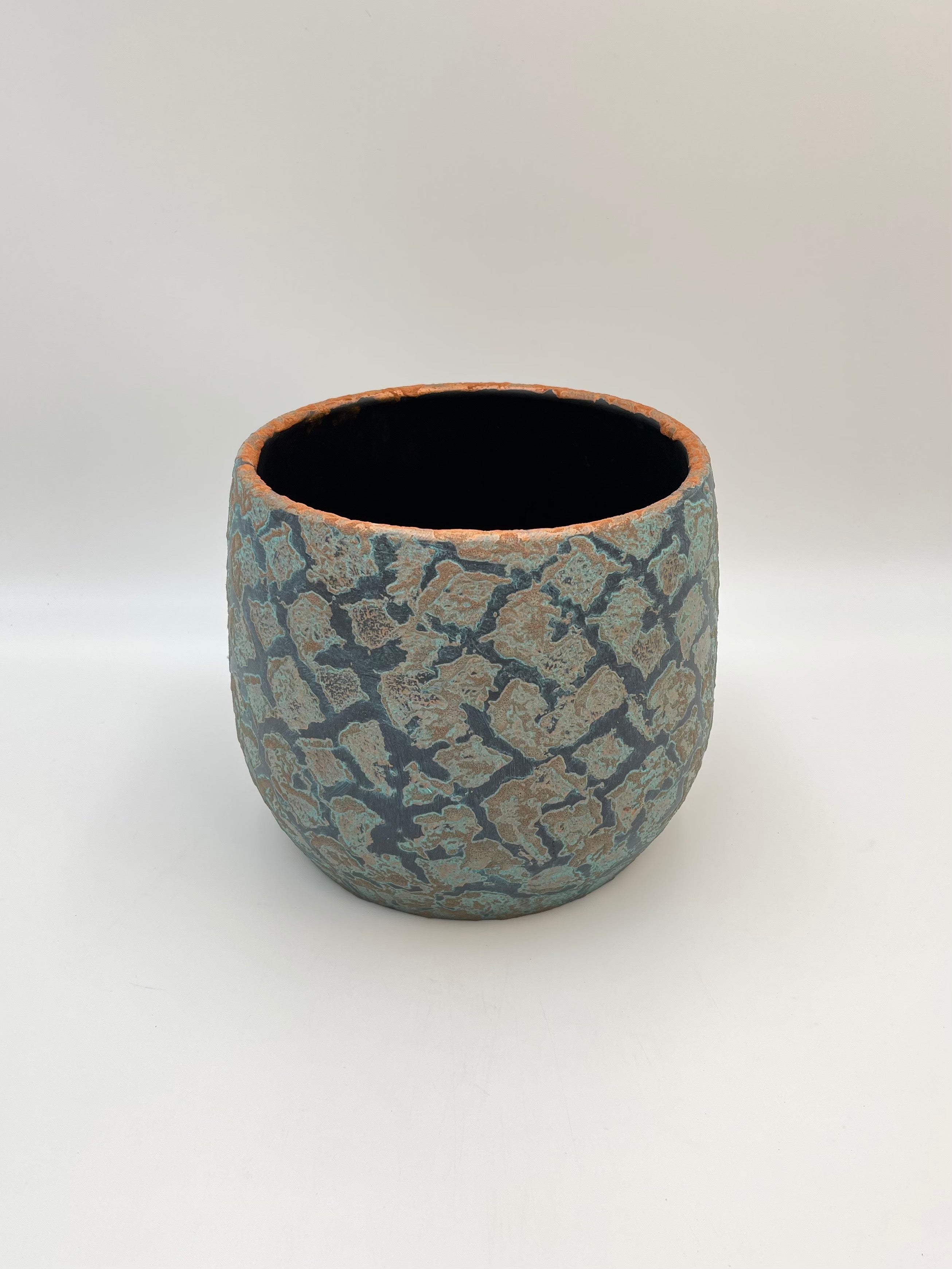 Islay Handmade Plant Pots, Blue Copper