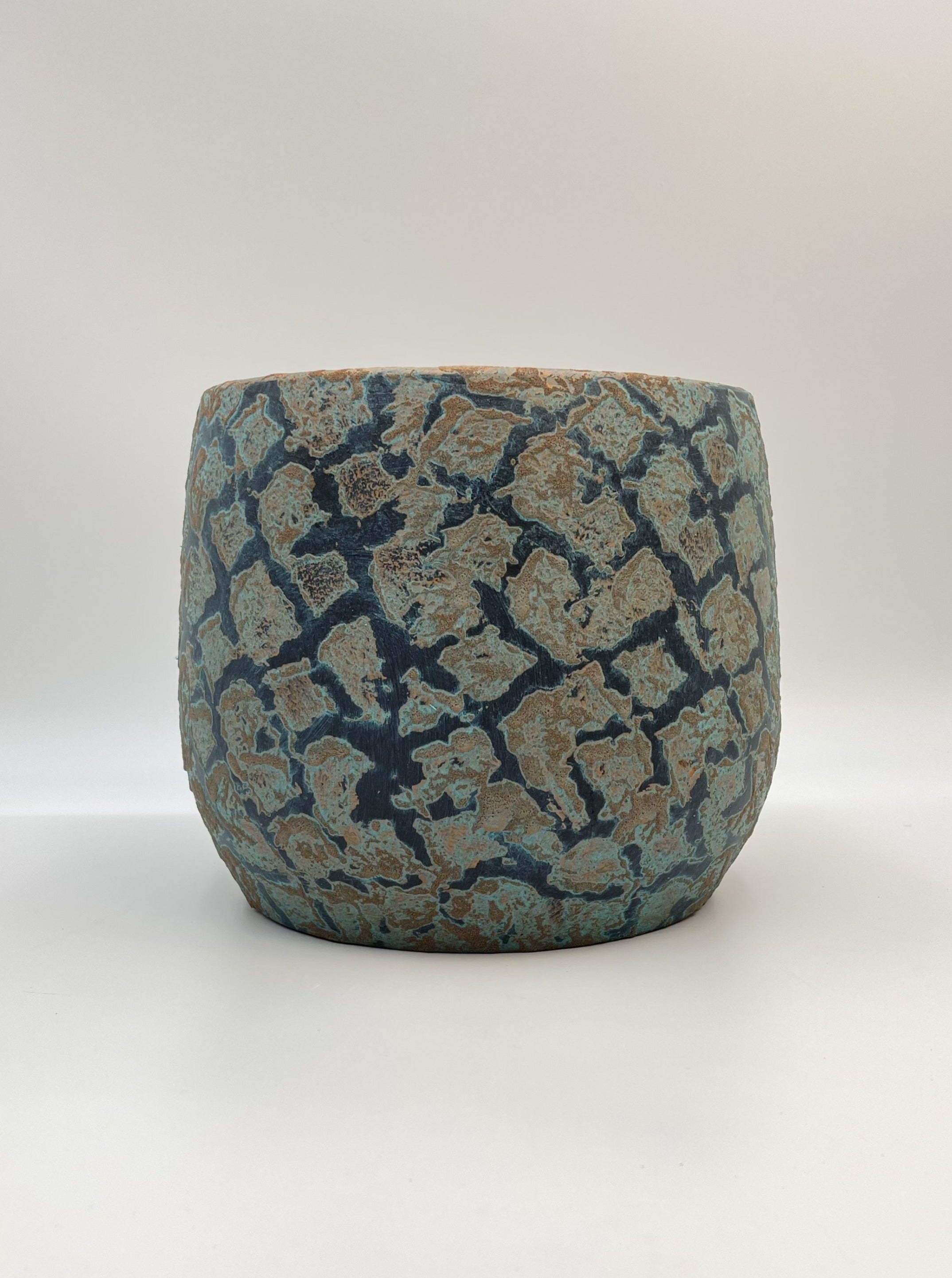 Islay Handmade Plant Pots, Blue Copper