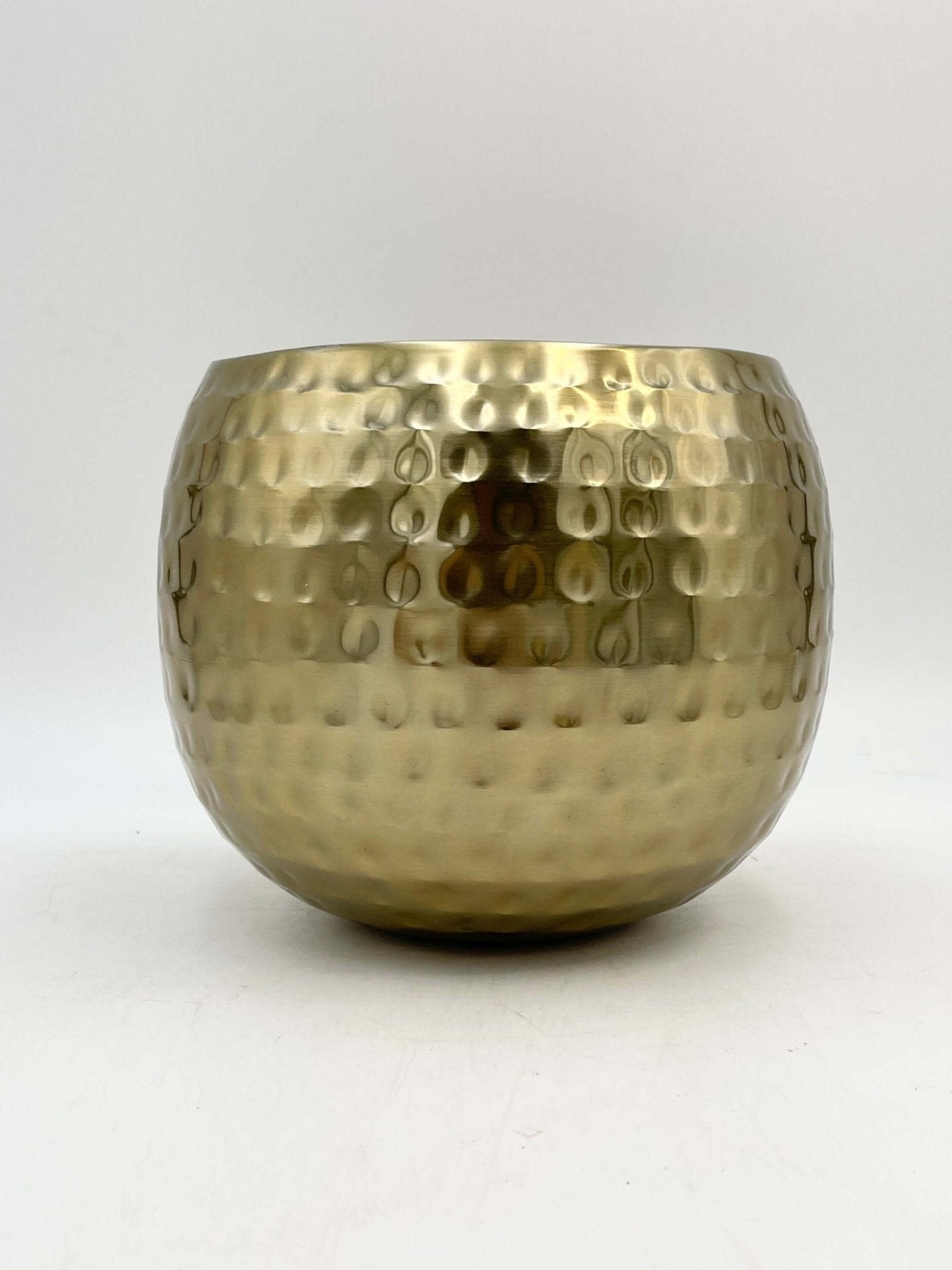 Kody Indoor Metal Pots, Gold, Handmade