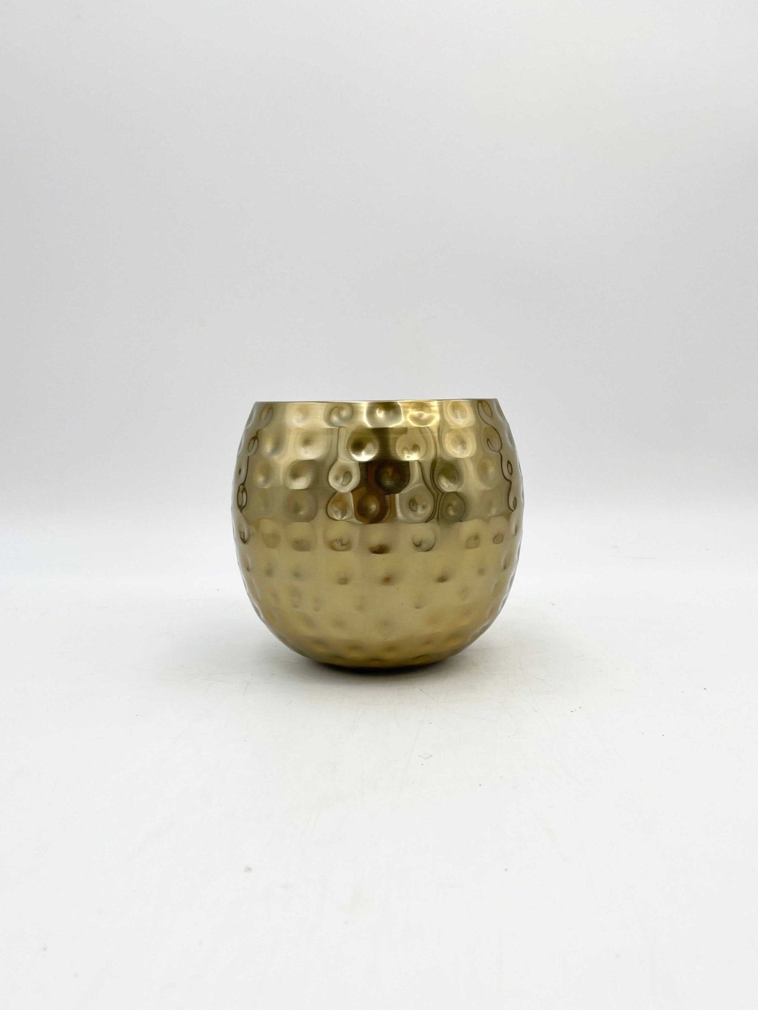 Kody Indoor Metal Pots, Gold, Handmade