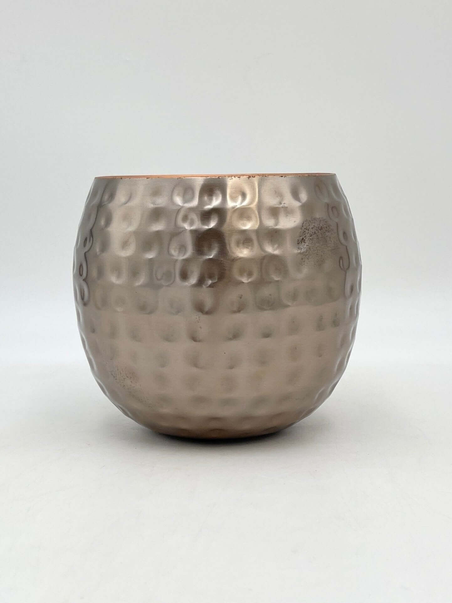 Kody Indoor Metal Pots, Rose Gold, Handmade