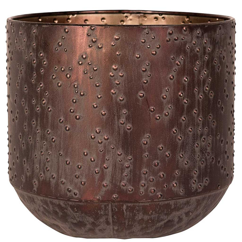 Lian Metal Plant Pot, Copper Black