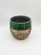 Lindy Ceramic Plant Pots, Black Green