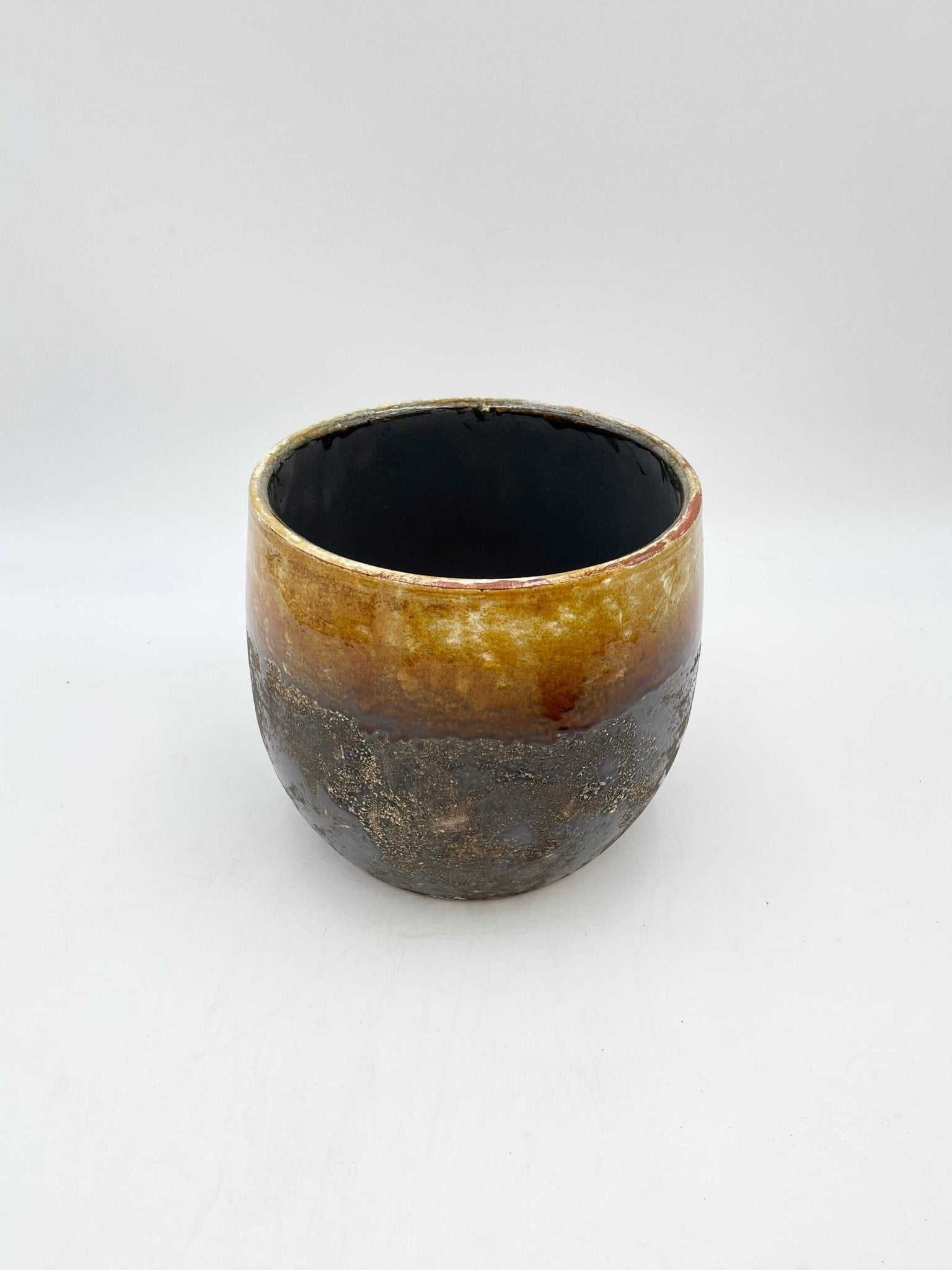 Lindy Ceramic Plant Pots, Ochre Yellow, House Plant Pot in Multiple Sizes