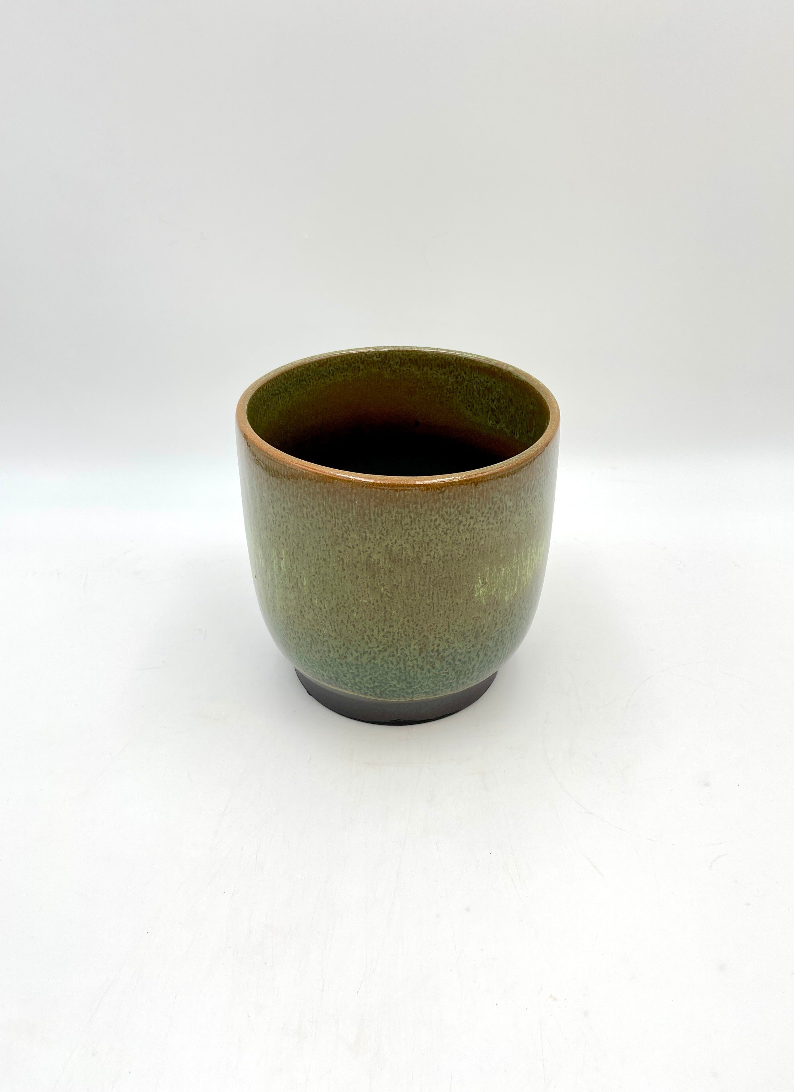 Linn Ceramic Plant Pot, Deep Green, D21cm