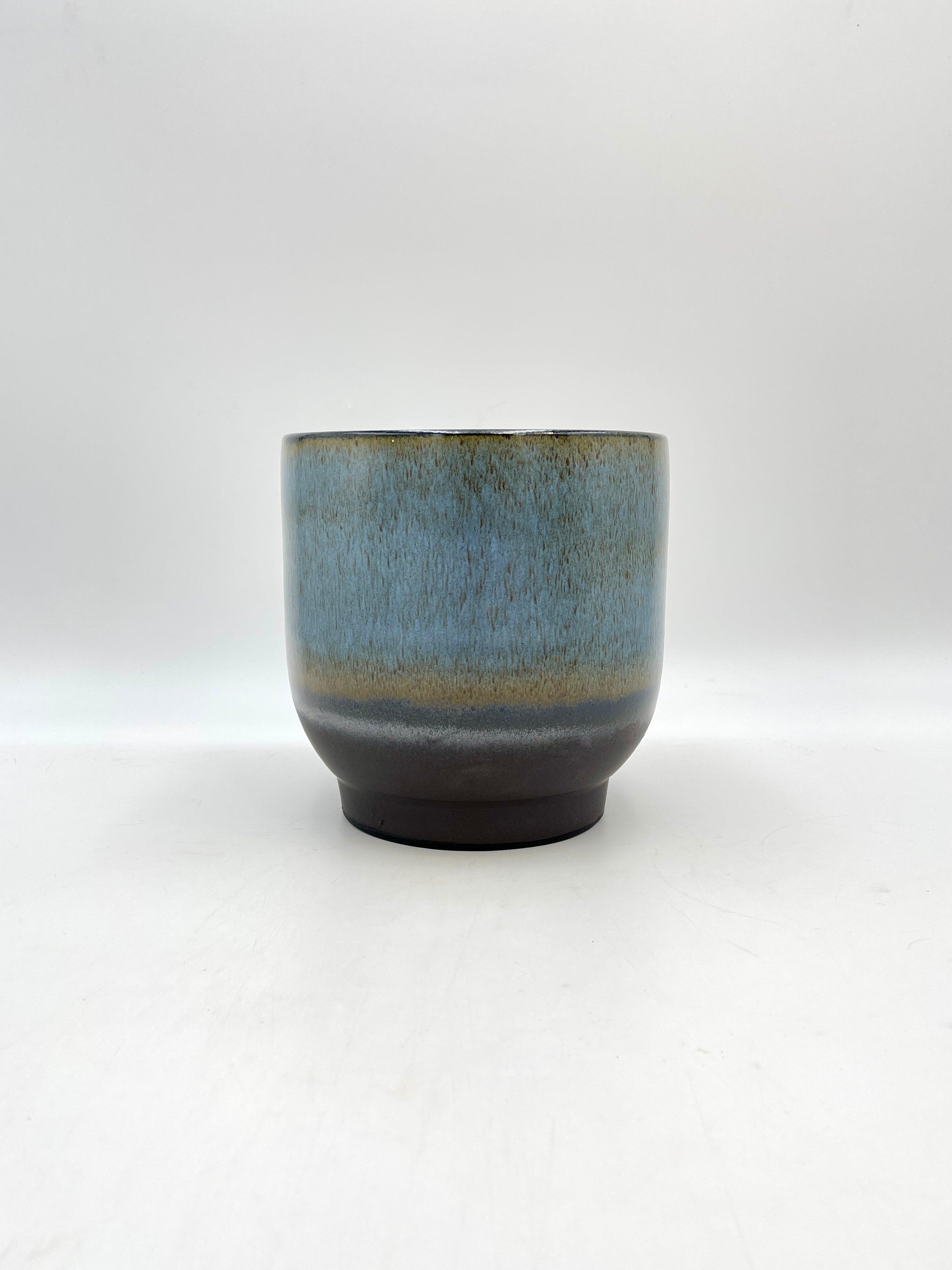 Linn Ceramic Plant Pot, Deep Sea Blue, D21cm