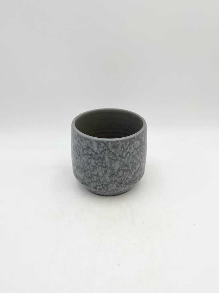Lotte Ceramic Plant Pot, Grey, D17cm, Handmade