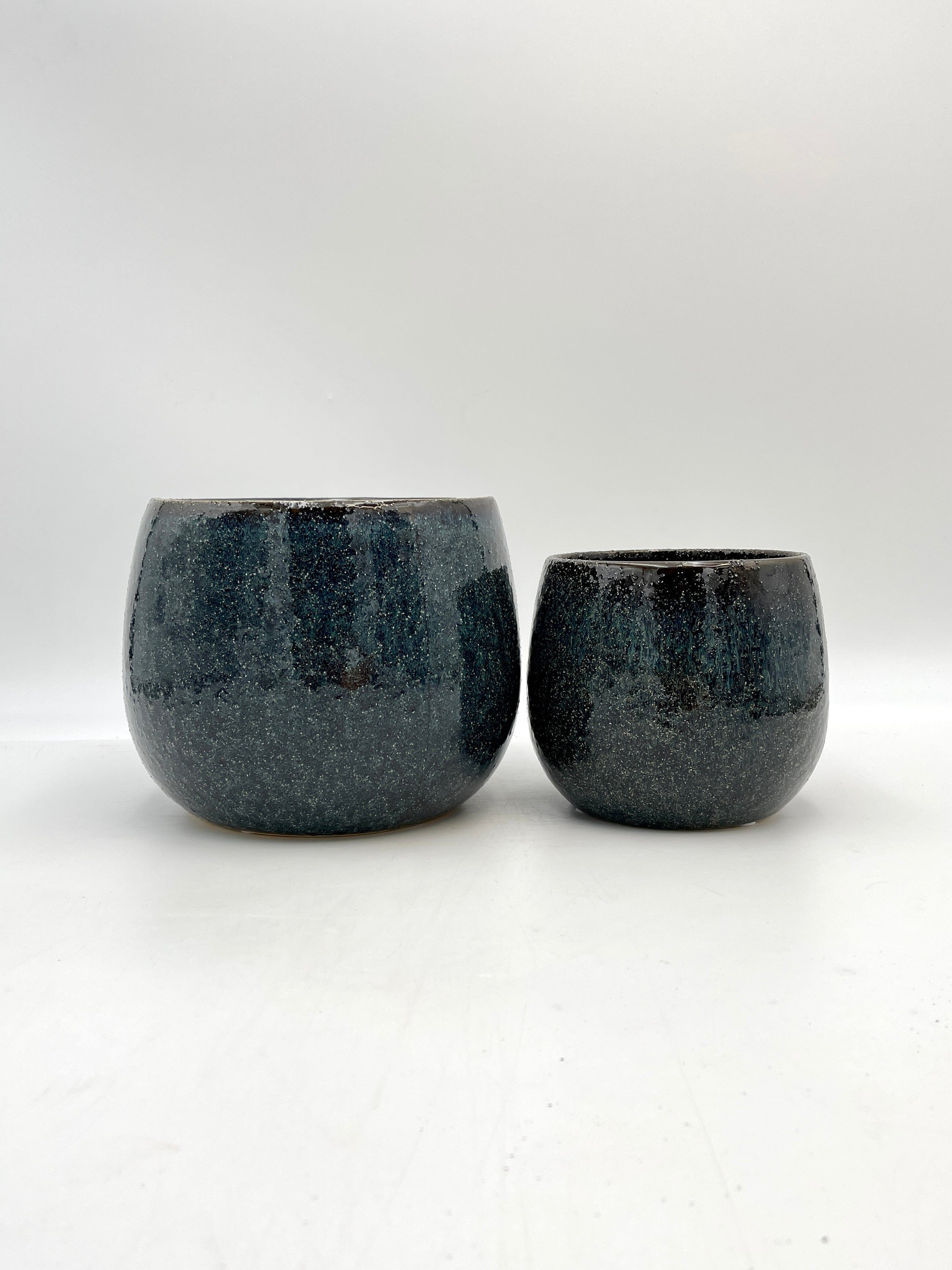 Odile Handmade Ceramic Plant Pots, Blue