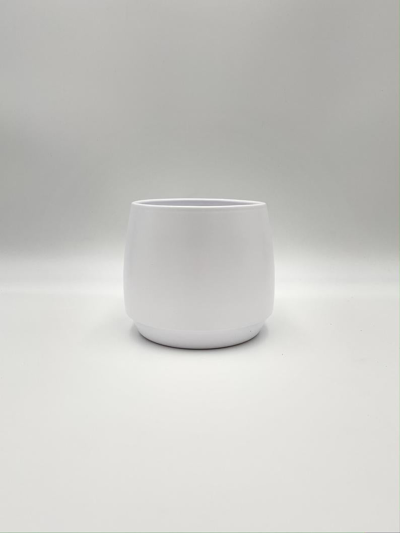 Orbit Ceramic Plant Pots, White