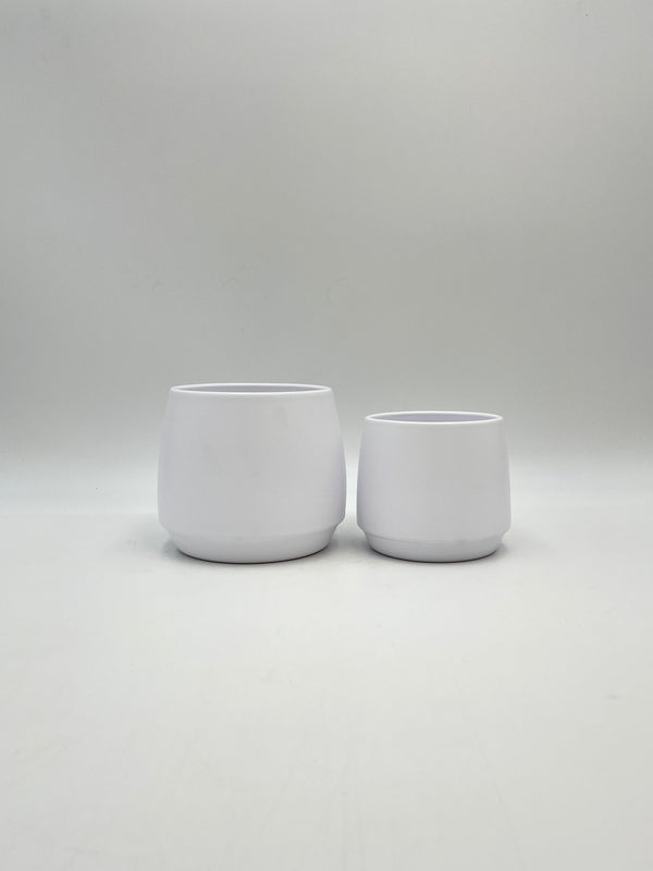 Orbit Ceramic Plant Pots, White