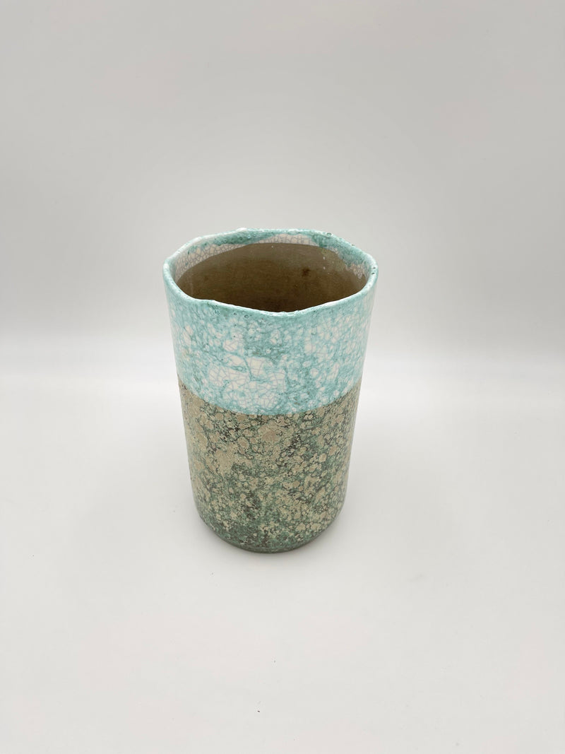 Reef Handmade Ceramic Vase, Turquoise, H22cm