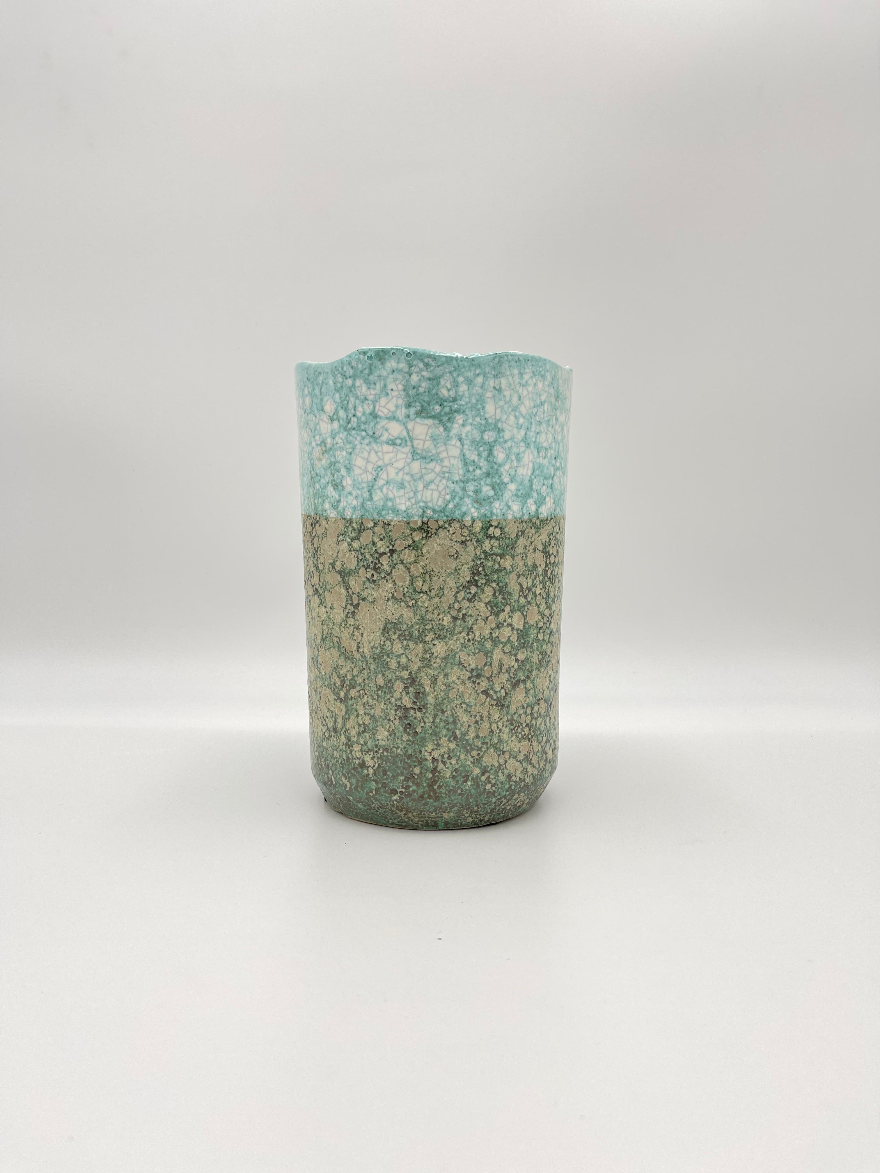 Reef Handmade Ceramic Vase, Turquoise, H22cm