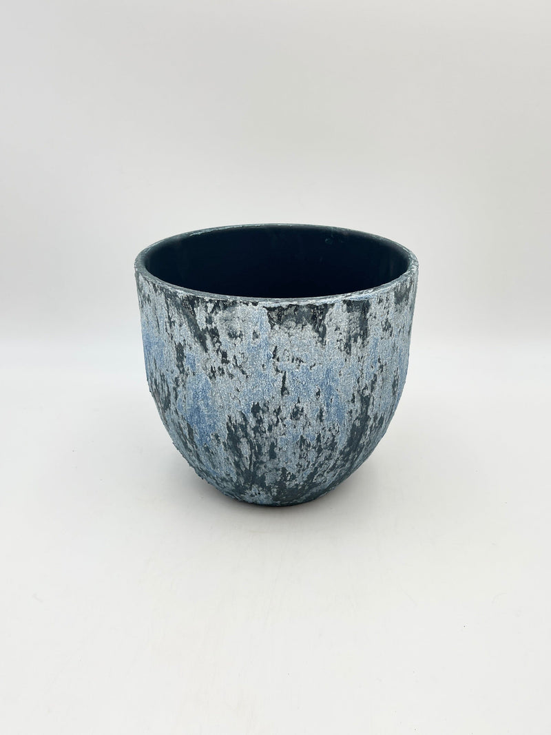 Sem Ceramic Indoor Plant Pot, Deep Blue