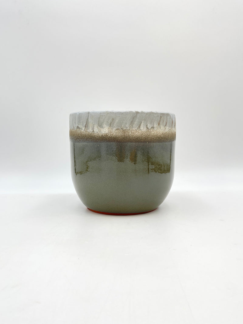 Tara Ceramic Pot, Forest Green, D23cm