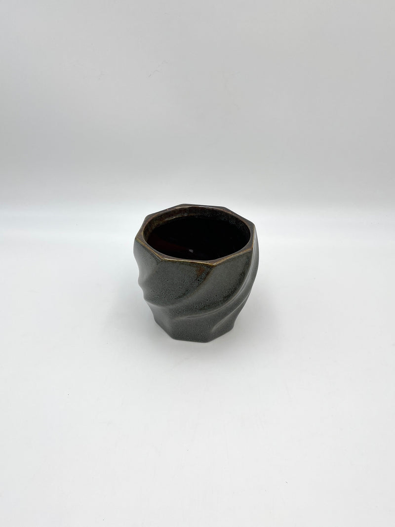 Twisted Ceramic Plant pots, Green