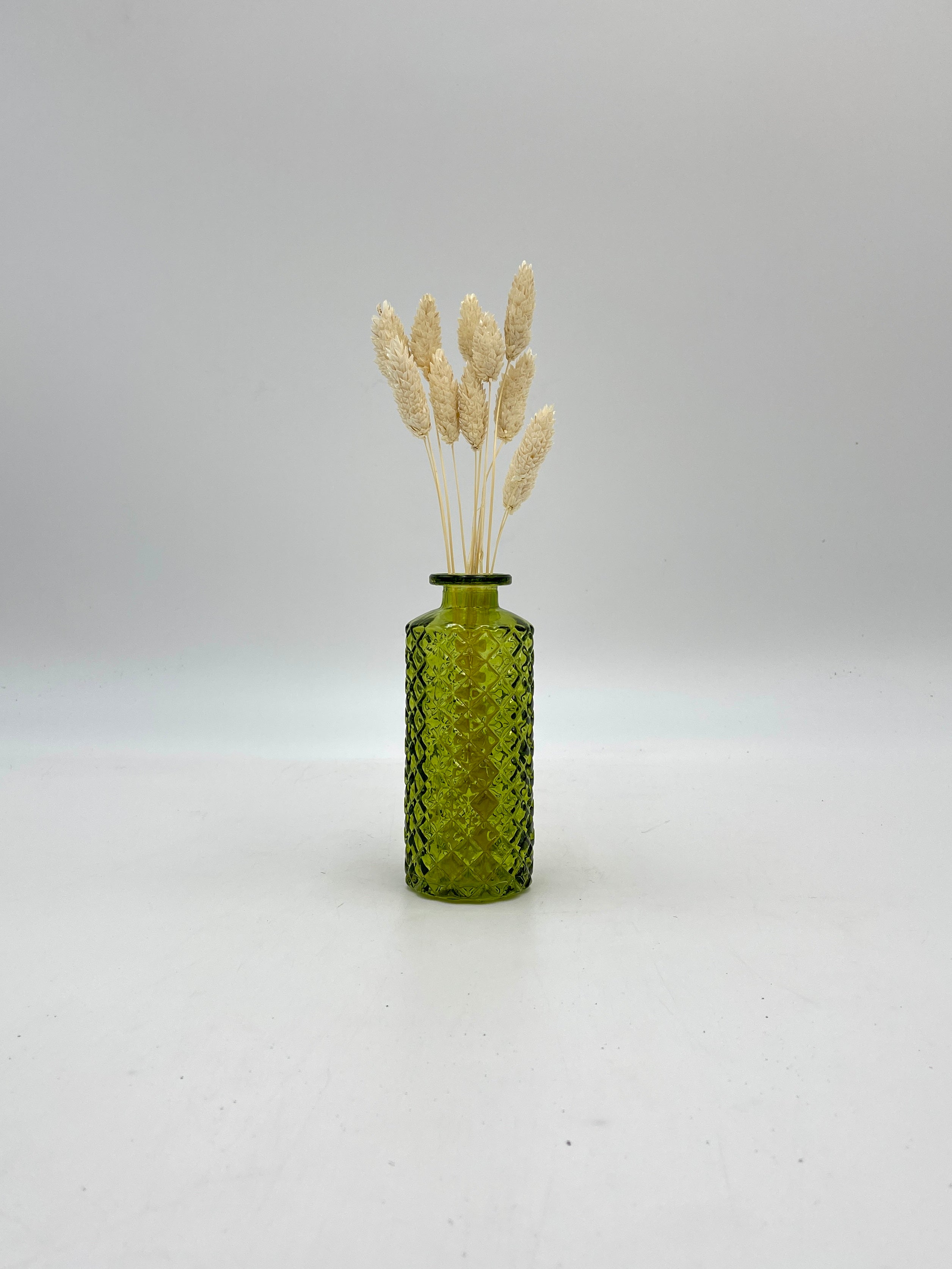 Vintage Glass Vase, Green, H13.2cm